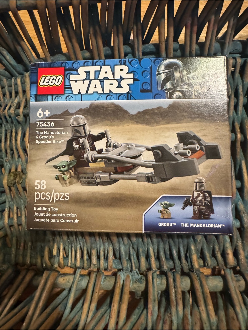 Lego Star Wars The Mandalorian & Grogu Speeder Bike - gray, black, green
